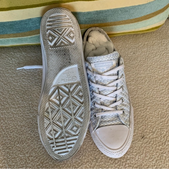 Converse All Star powder blue plaid sneakers - Picture 9 of 10